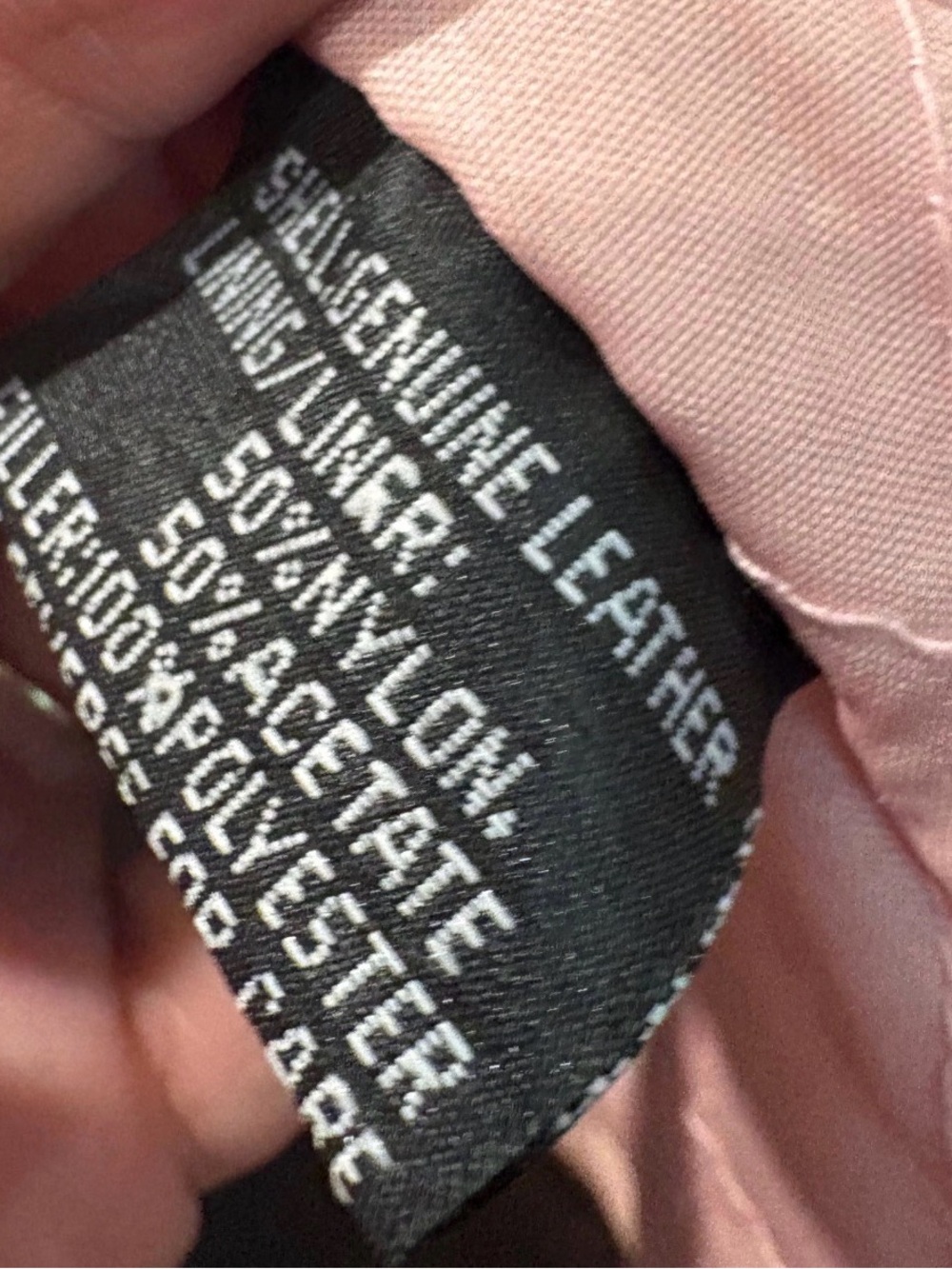 Unik Light Blush Pink Asymmetrical Moto Leather Jacket - Picture 6 of 7